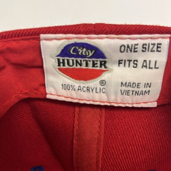 City Hunter Red Adjustable Acrylic Philadelphia Phillies Baseball Cap- OSFM NWOT - Picture 7 of 10